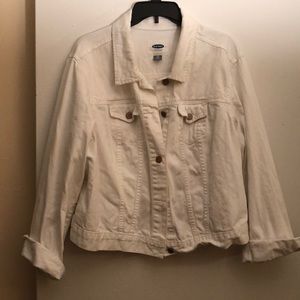 Old navy white denim jacket size XXL